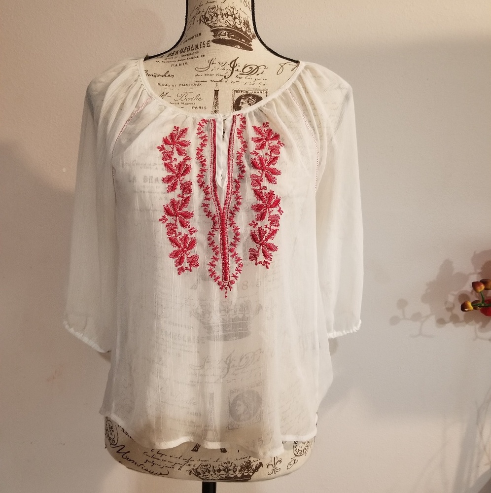 Womans sheer blouse